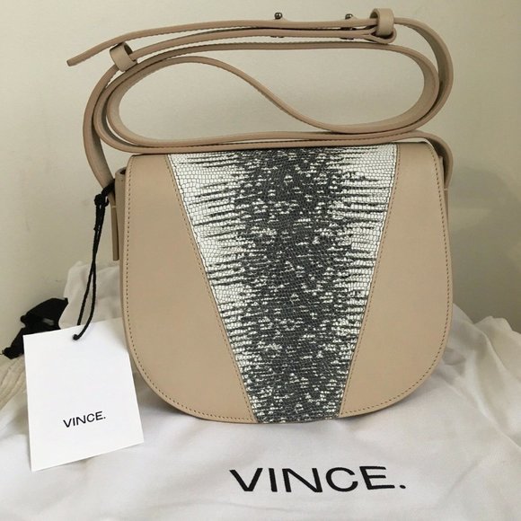 Vince Lizard Embossed Leather Crossbody Bag - Picture 8 of 8